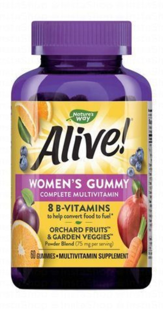 Nature's Way Alive Women's Multivitamin Gummy Supplements Fruit Flavor - dairy free, gluten free