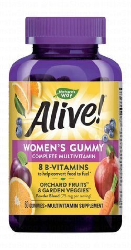 Nature's Way Alive Women's Multivitamin Gummy Supplements Fruit Flavor - dairy free, gluten free