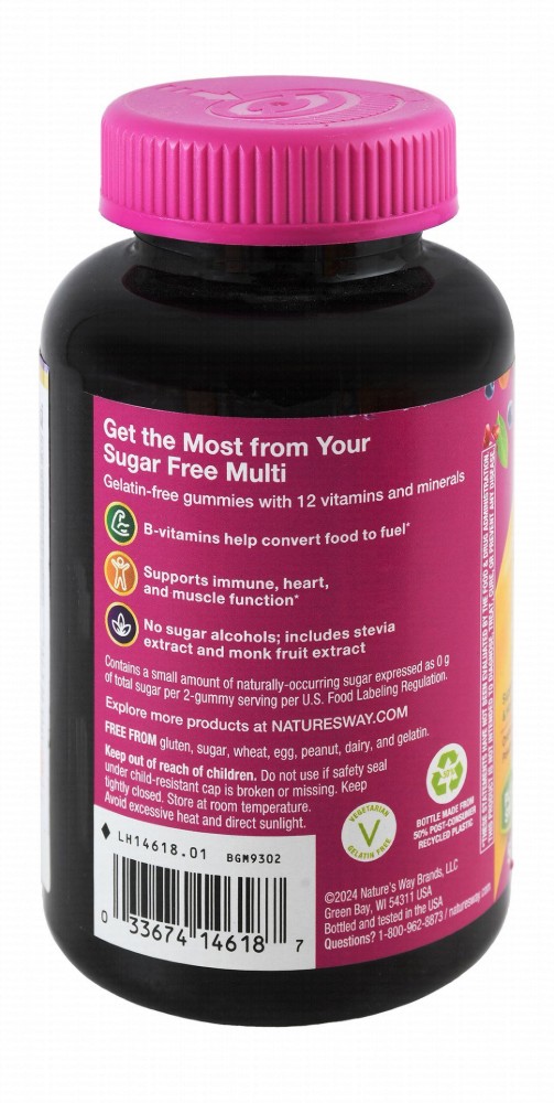 Nature's Way Alive! Women's Multivitamin Gummy Supplements Strawberry Flavor with Orchard Fruits & Garden Veggies for Healthy Hair, Skin & Nails - vegetarian, gelatin free, gluten free