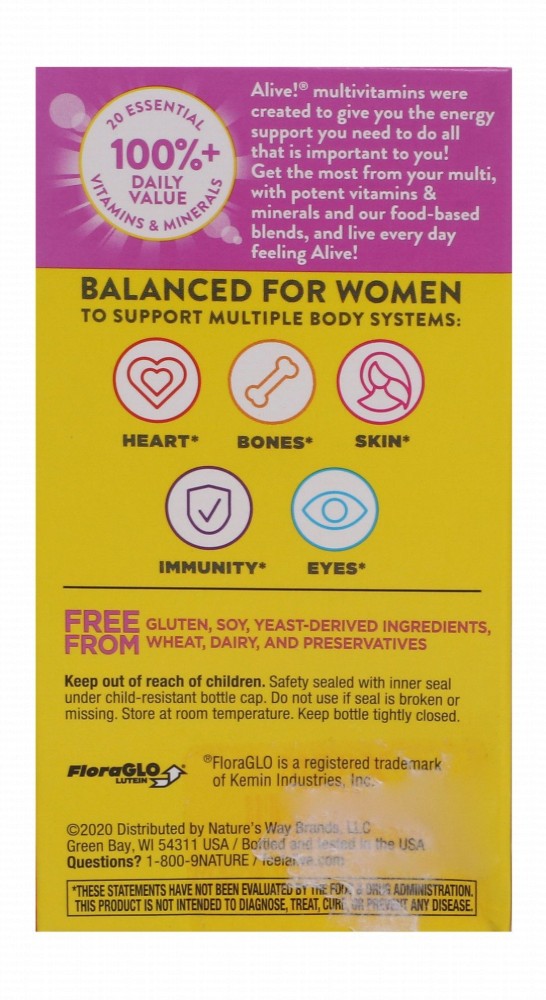 Nature's Way Women's Energy Multivitamin Supplement - caffeine free, gluten free, soy free