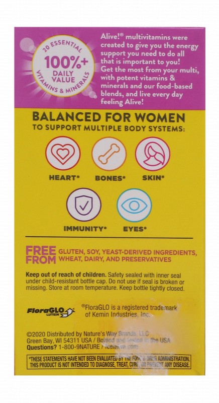 Nature's Way Women's Energy Multivitamin Supplement - caffeine free, gluten free, soy free