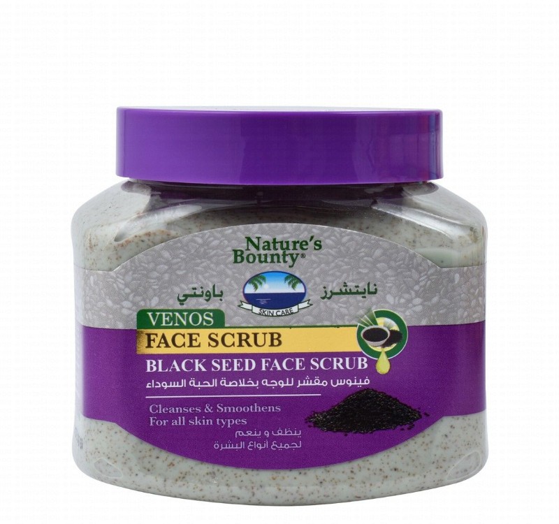 Natures Bounty Venos Cleansing & Smoothening Facial Scrub with Black Seed Extract for All Skin Types
