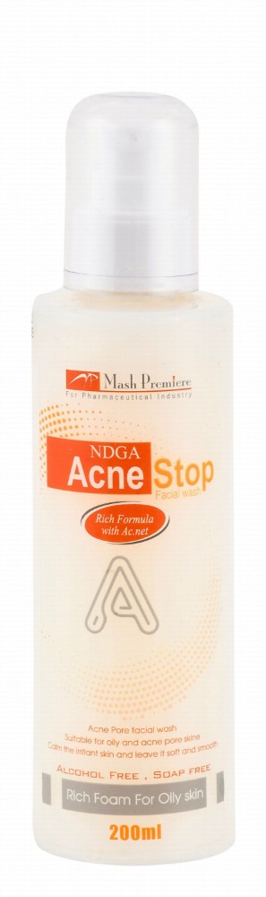 NDGA Acne Stop Foaming Face Wash for Oily Skin - alcohol free, soap free
