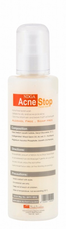 NDGA Acne Stop Foaming Face Wash for Oily Skin - alcohol free, soap free