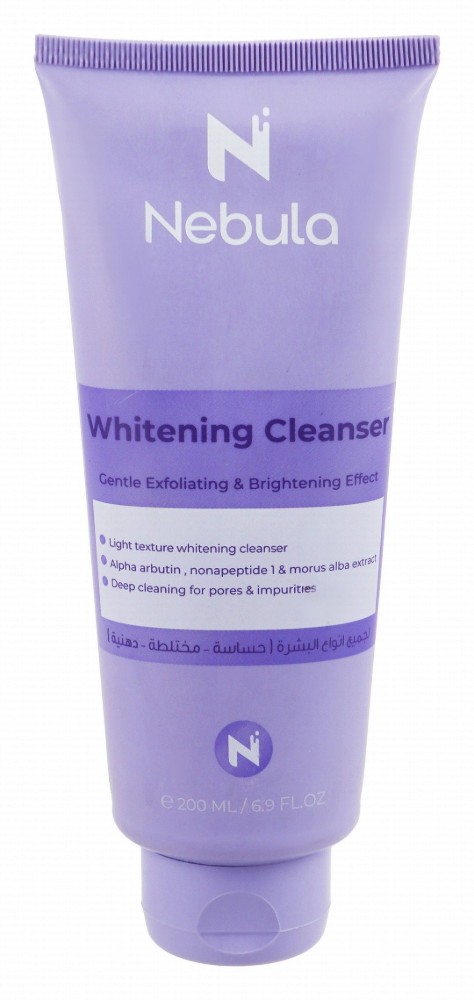 Nebula Whitening, Exfoliating & Brightening Facial Cleanser with Alpha Arbutin, Nonapeptide 1 & Morus Alba Extract for All Skin Types