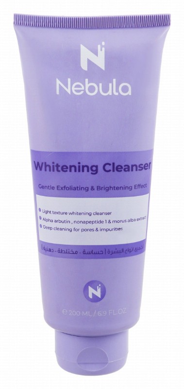 Nebula Whitening, Exfoliating & Brightening Facial Cleanser with Alpha Arbutin, Nonapeptide 1 & Morus Alba Extract for All Skin Types