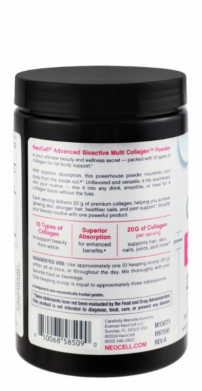 Neocell Unflavored 10 Multi Collagen Skin, Hair & Nails Support Powder Supplement