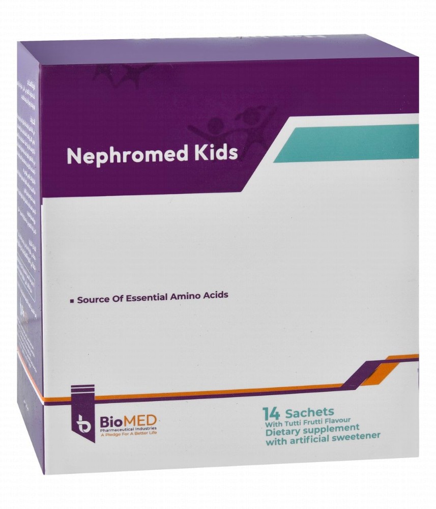 Nephromed Kids Essential Amino Acids Powder Supplement Sachets Tutti Frutti Flavor