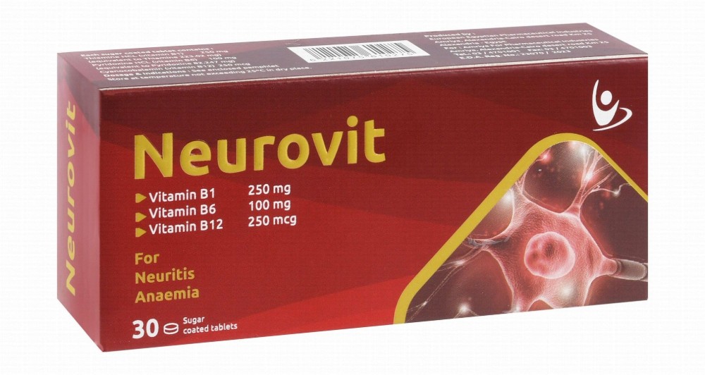 Neurovit Neurotropic 250mg Vitamin B1, 100mg Vitamin B6 & 250mcg Vitamin B12 Medication