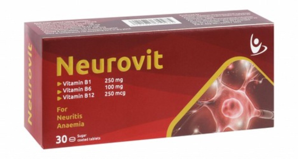 Neurovit Neurotropic 250mg Vitamin B1, 100mg Vitamin B6 & 250mcg Vitamin B12 Medication