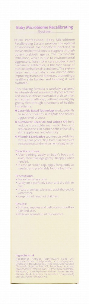 Neuth Baby Hypoallergenic Moisturizing & Relaxing Hair & Body Oil with Vitamin E, Sunflower Seed & Jojoba Oil for Delicate Skin & Hair (0+ Months) - mineral oil free, silicone free, phthalate free