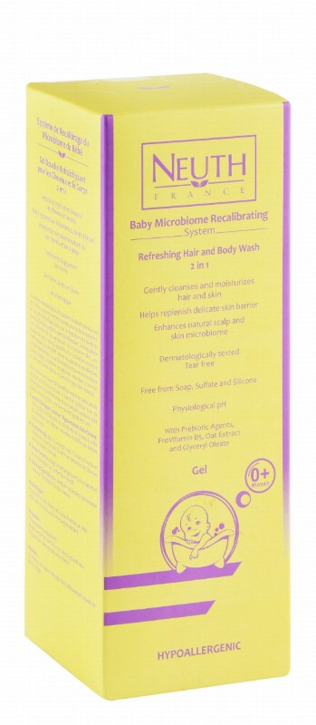 Neuth Baby Hypoallergenic Refreshing, Replenishing & Moisturizing Hair & Body Gel Wash with Provitamins B5, Oat Extract & Glyceryl Oleate (0+ Months) - soap free, sulfate free, silicone free