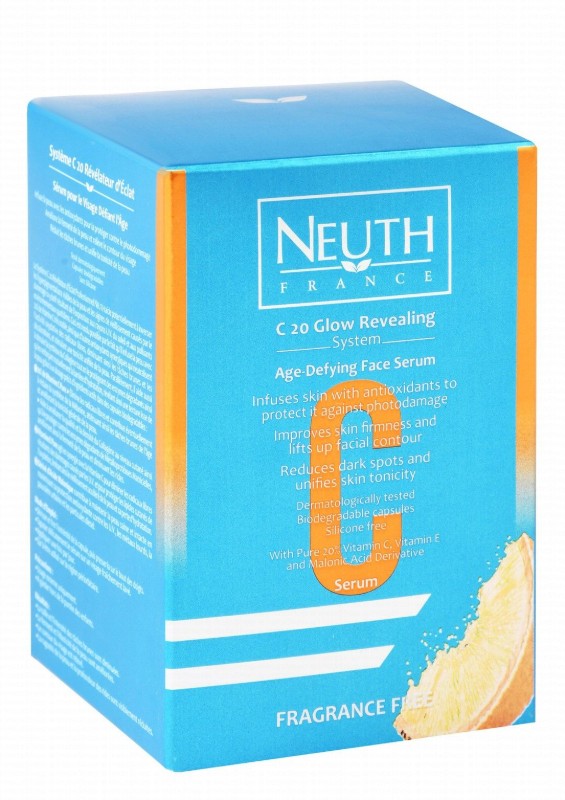 Neuth C 20 Glow Revealing, Age Defying & Infusing Face Serum with Antioxidants, Vitamin C & E - silicone free, fragrance free