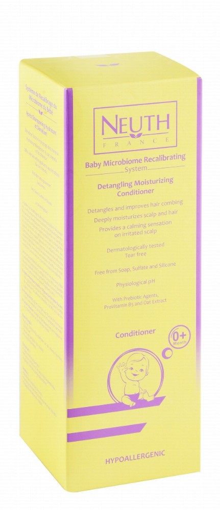 Neuth Hypoallergenic Detangling, Moisturizing & Calming Baby Conditioner with Prebiotic Agents, Pro Vitamin B5 & Oat Extract (0+ Months) - soap free, sulfate free, silicone free