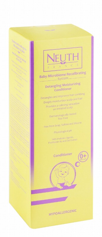 Neuth Hypoallergenic Detangling, Moisturizing & Calming Baby Conditioner with Prebiotic Agents, Pro Vitamin B5 & Oat Extract (0+ Months) - soap free, sulfate free, silicone free
