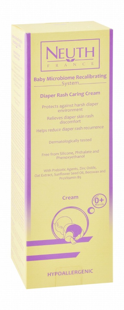 Neuth Hypoallergenic Diaper Rash Caring Cream with Oat Extract, Sunflower Seed Oil & Pro-Vitamin B5 (0+ Months) - silicone free, phthalate free, phenoxyethanol free