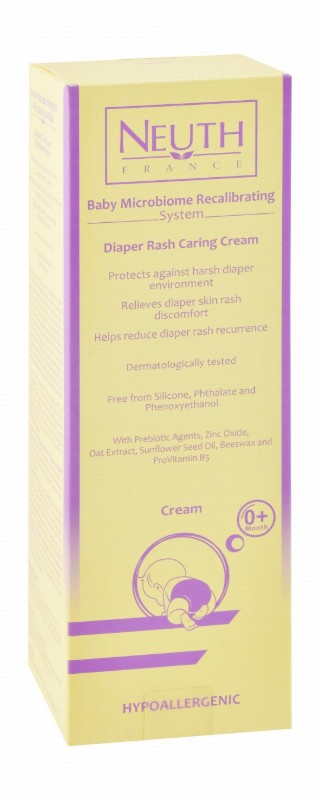 Neuth Hypoallergenic Diaper Rash Caring Cream with Oat Extract, Sunflower Seed Oil & Pro-Vitamin B5 (0+ Months) - silicone free, phthalate free, phenoxyethanol free