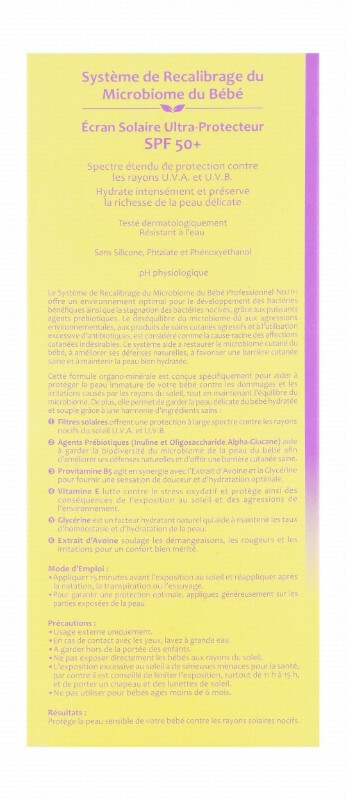 Neuth Hypoallergenic Moisturizing & Preserving Ultra Protective Sunscreen with Sun Filters, Prebiotic Agents & Vitamin E SPF50+ (6+ Months) - silicone free, phthalate free, phenoxyethanol free