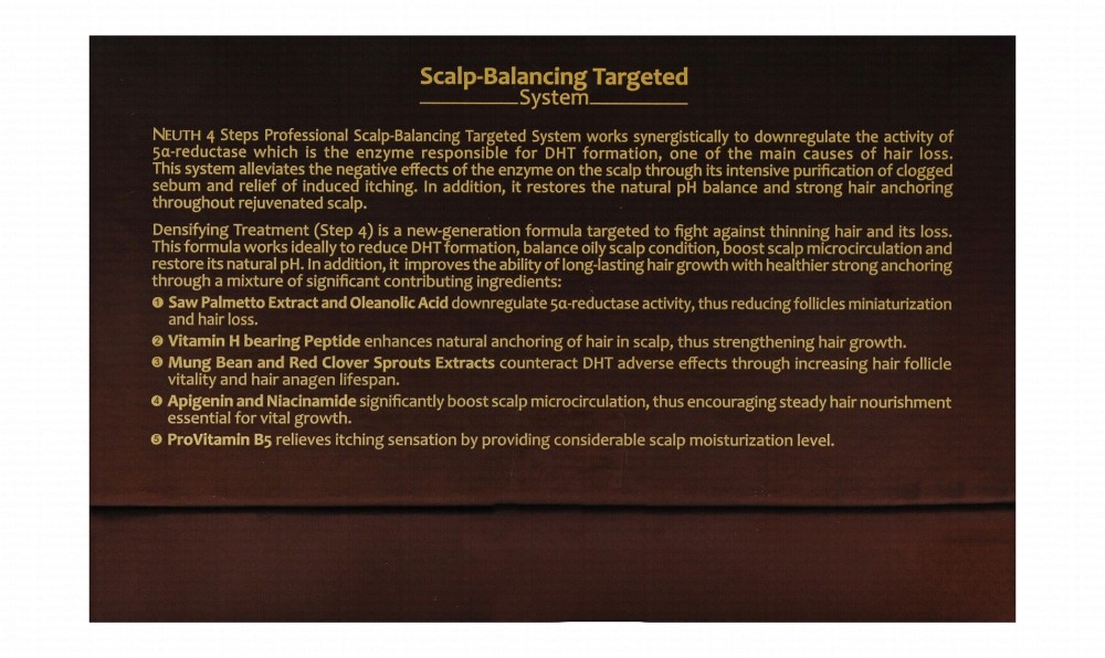 Neuth Scalp Balancing Targeted System Anti-Hair Loss Densifying Treatment Ampoules Step 4 with Saw Palmetto Extract - fragrance free