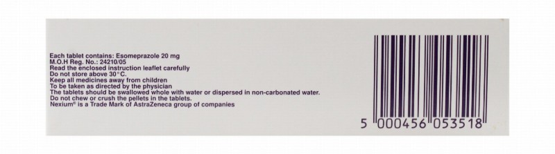 Nexium 20mg Esomeprazole