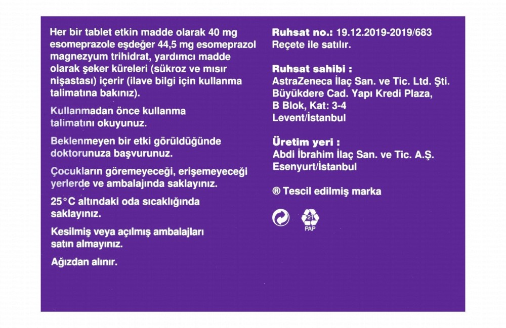 Nexium 40mg Esomeprazole