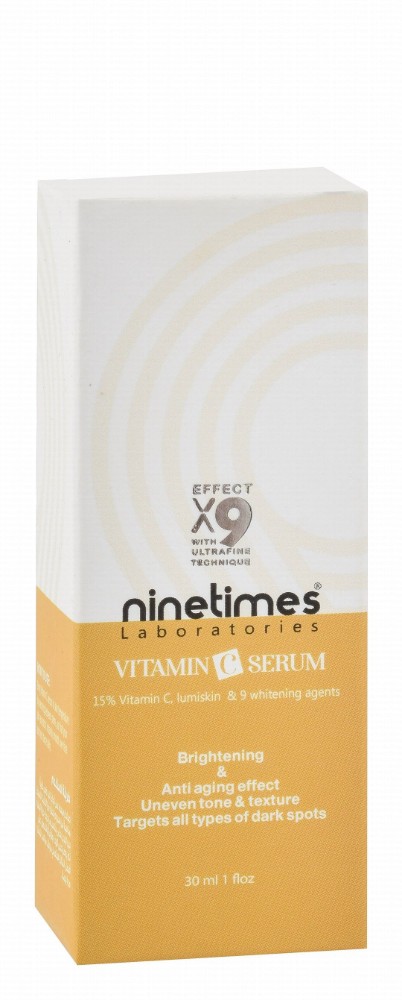Ninetimes Laboratories Effect Brightening, Whitening & Anti-Aging Face Serum with Vitamin C, Lumiskin & Whitening Agents for All Types of Dark Spots - parabens free, alcohol free, cruelty free