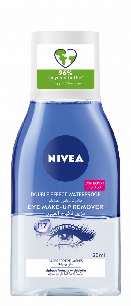NIVEA Double Effect Eye Makeup Remover with Purified Water & Cornflower Extract