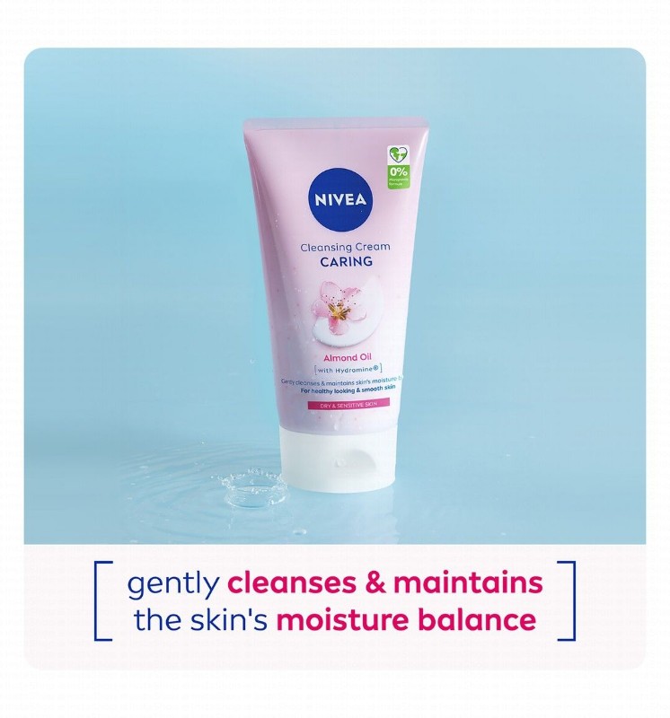 NIVEA Gentle Face Wash with Almond Oil for Dry & Sensitive Skin