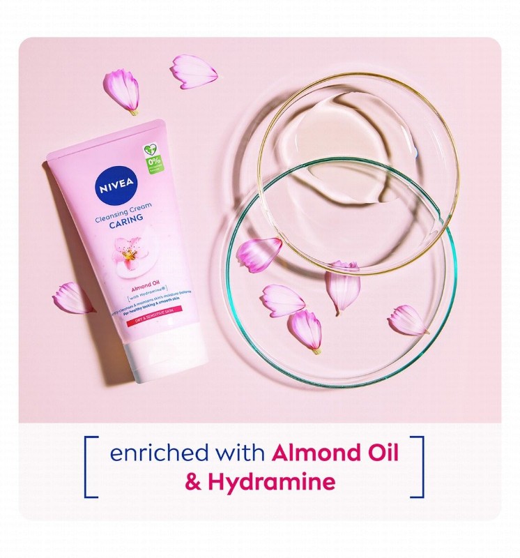 NIVEA Gentle Face Wash with Almond Oil for Dry & Sensitive Skin