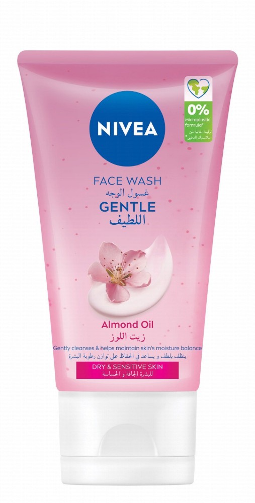 NIVEA Gentle Face Wash with Almond Oil for Dry & Sensitive Skin