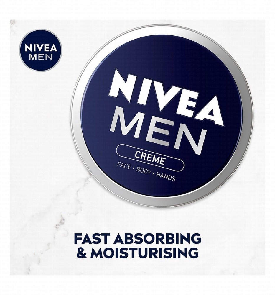 NIVEA Men Hand, Face & Body Cream with Vitamin E for All Skin Types