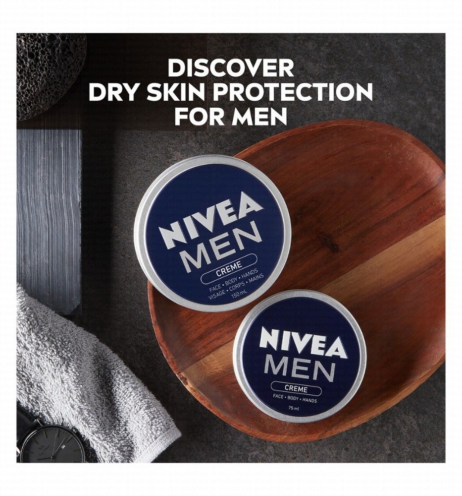 NIVEA Men Hand, Face & Body Cream with Vitamin E for All Skin Types