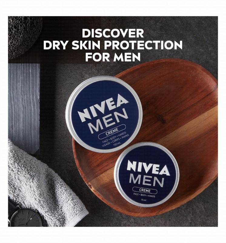 NIVEA Men Hand, Face & Body Cream with Vitamin E for All Skin Types