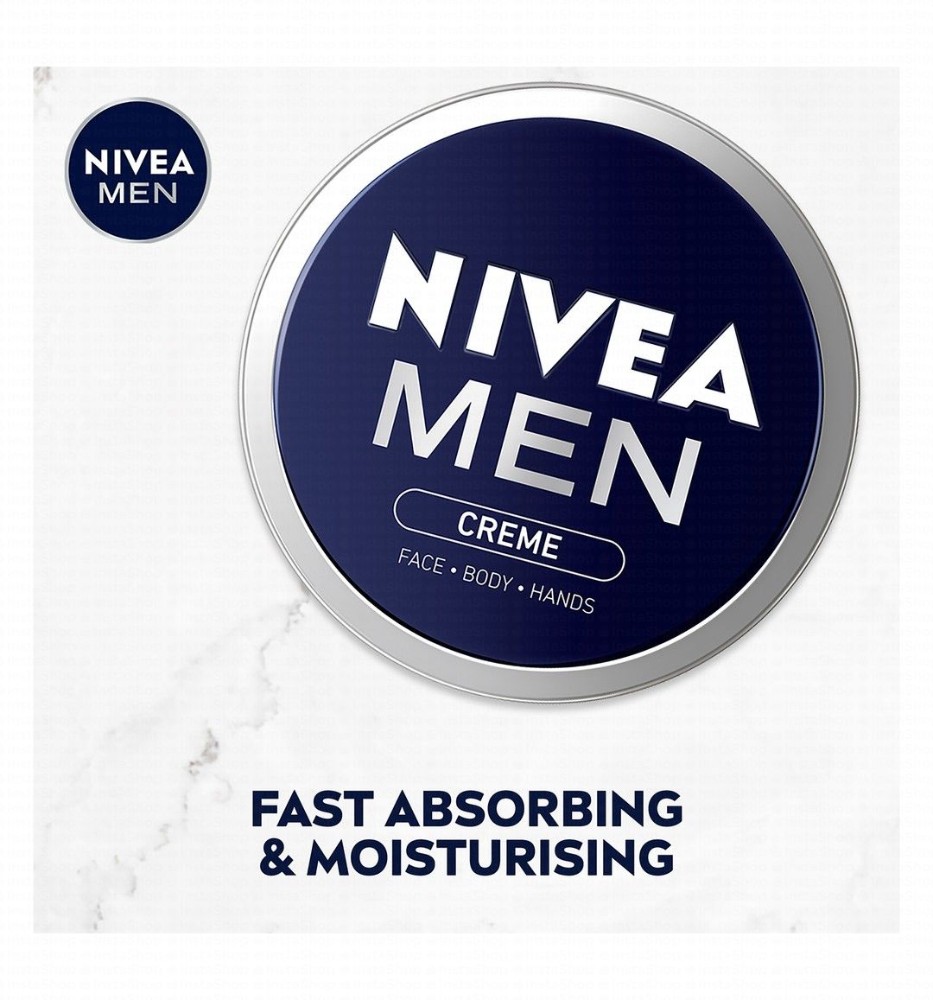 NIVEA Men Hand, Face & Body Cream with Vitamin E for All Skin Types