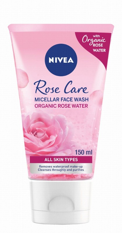 NIVEA Micellar Face Wash with Organic Rose Water for All Skin Types