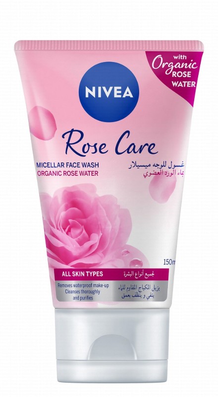 NIVEA Micellar Face Wash with Organic Rose Water for All Skin Types