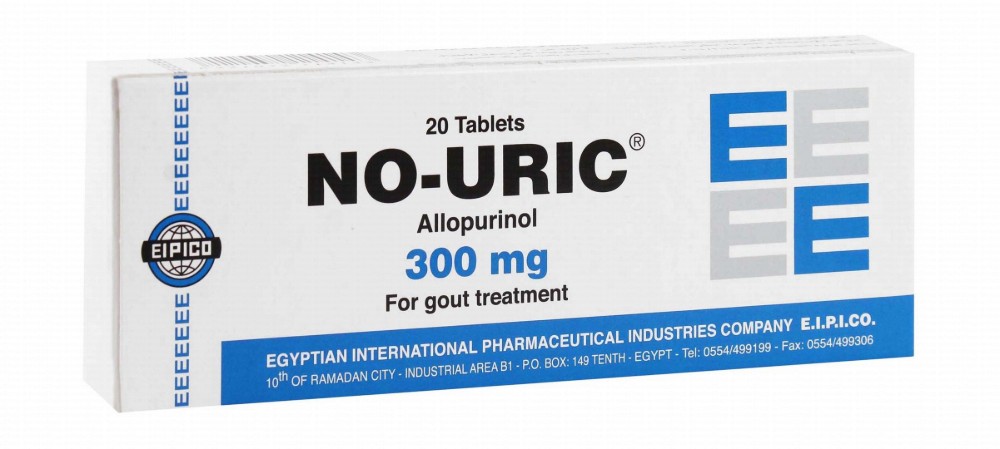 No-Uric 300mg Allopurinol Gout Medication