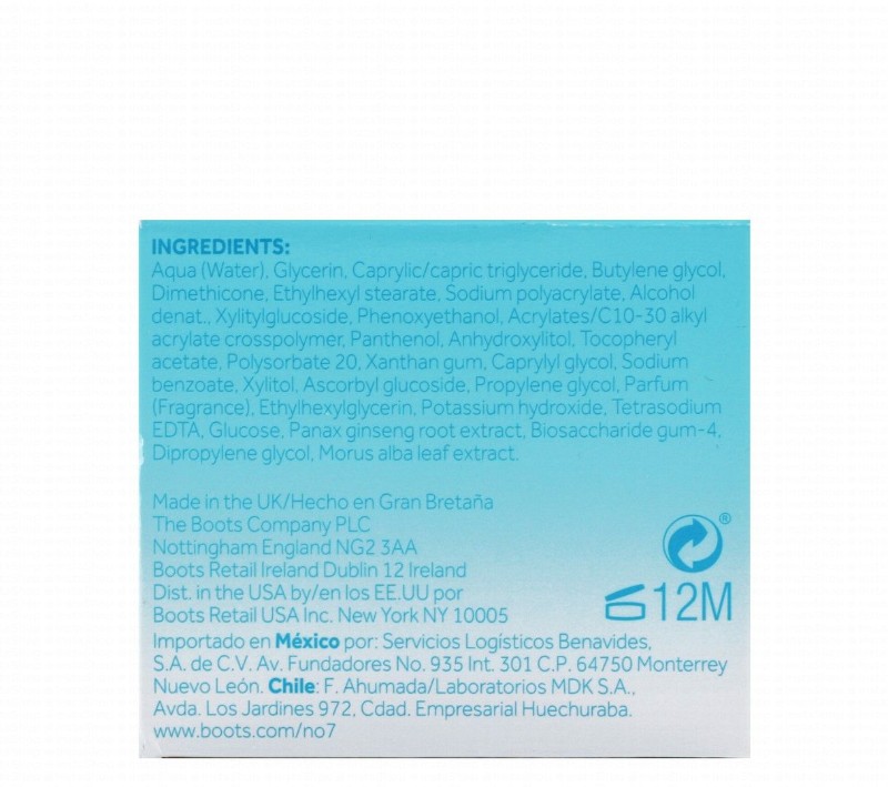 No7 Hydraluminous Water Surge Non-Greasy Face Gel Cream for Drier & Sensitive Skin