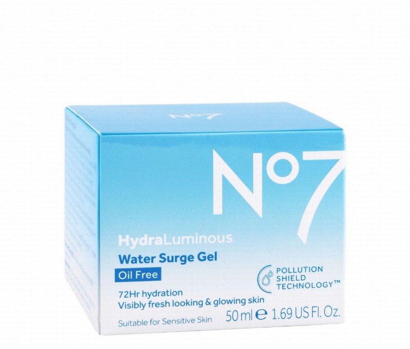 No7 Hydraluminous Water Surge Non-Greasy Face Gel for Sensitive Skin - oil free