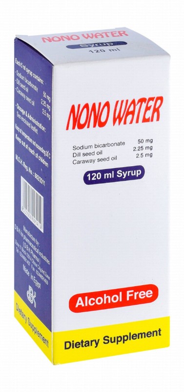 Nono Water Antispasmodic & Antiflatulent Syrup Supplement for Babies - alcohol free