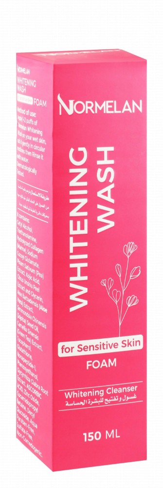 Normelan Whitening & Cleansing Foaming Facial Wash for Sensitive Skin