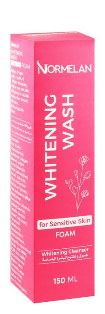 Normelan Whitening & Cleansing Foaming Facial Wash for Sensitive Skin