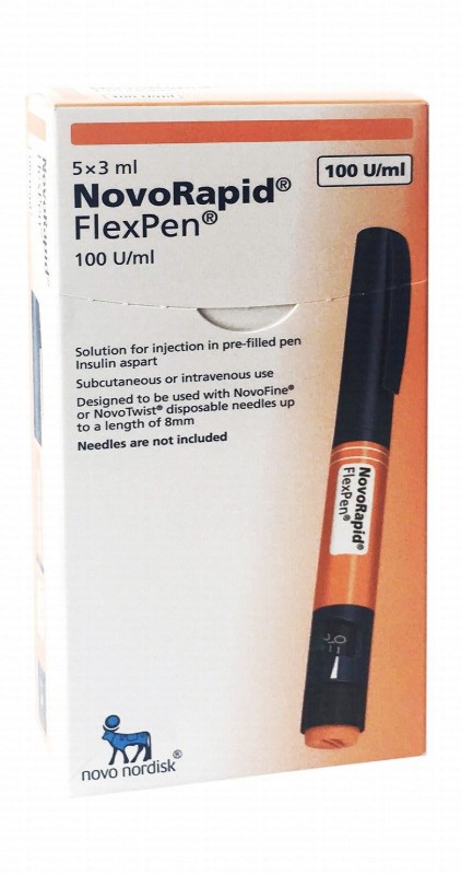 Novorapid Flex Pen 100 U/ml Insulin Solution for Subcutaneous & Intravenous Injection