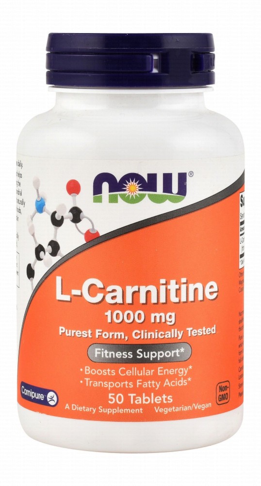 Now 1000mg L-Carnitine Energy Booster Supplement - vegan, GMO free