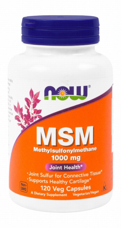 Now 1000mg MSM Joint Support Supplement - vegan, GMO free, gluten free
