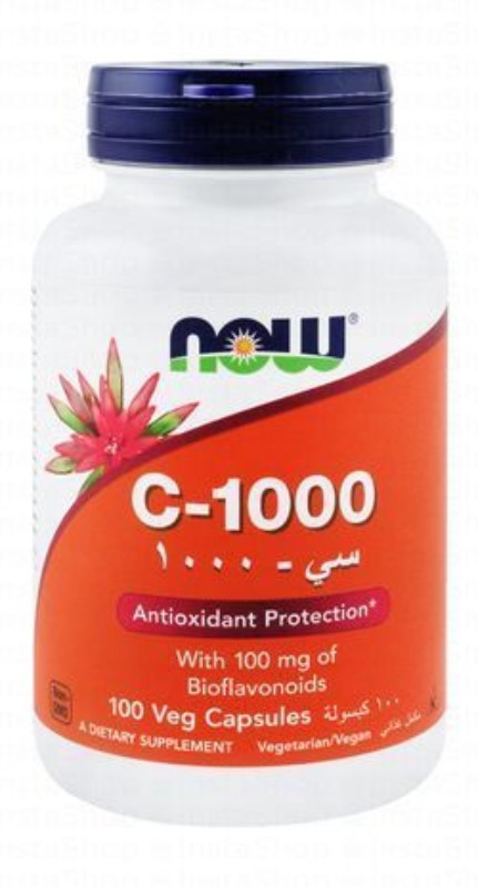 Now 1000mg Vitamin C Antioxidant Supplement with Bioflavonoids - vegan, GMO free