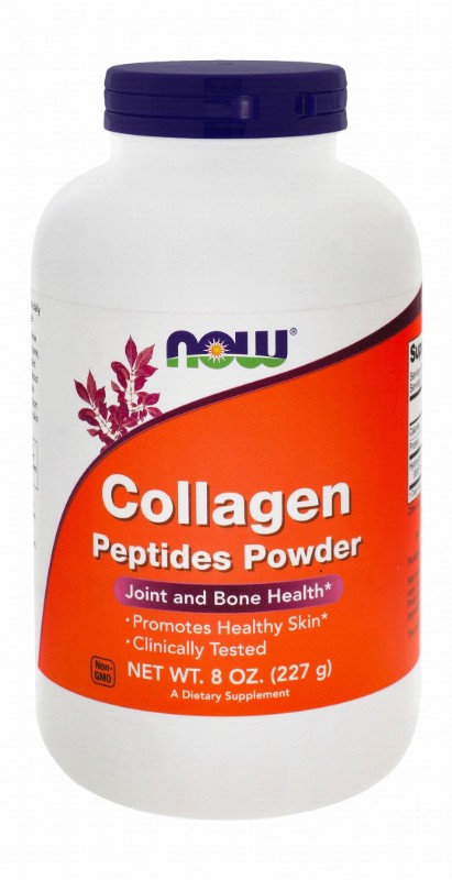 Now 10g Collagen Peptides Joint & Bone Health Support Powder Supplement - GMO free