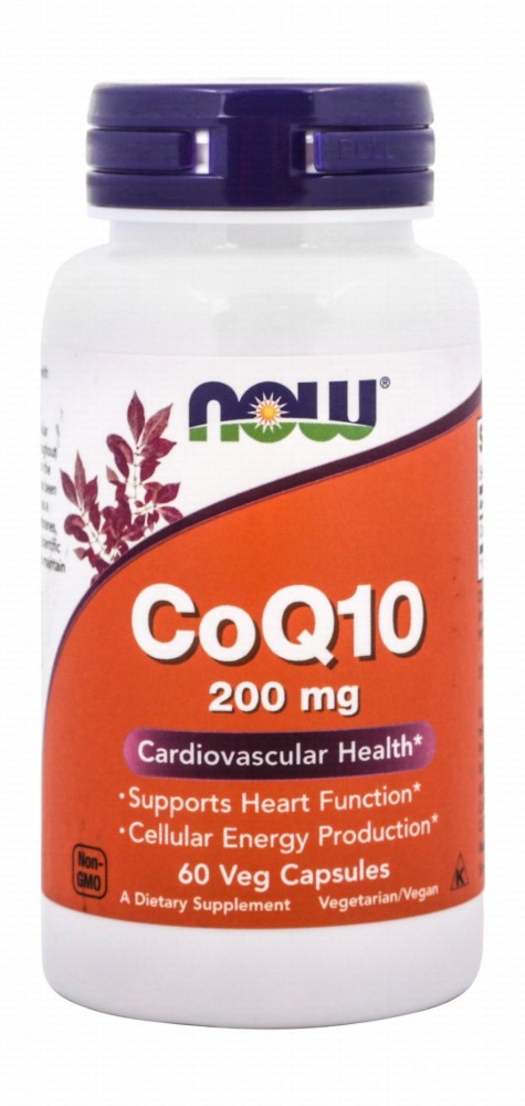 Now 200mg CoQ10 Energy & Cardiovascular Health Supplement - vegan, GMO free