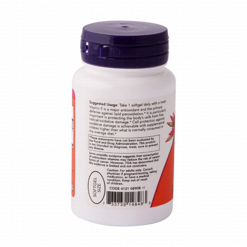 Now 400 IU Vitamin E Antioxidant Supplement with Mixed Tocopherols - GMO free