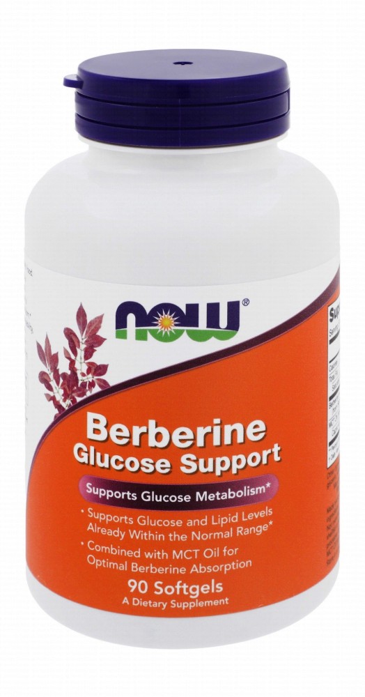 Now 400mg Berberine Glucose Metabolism Support Supplement with MCT Oil